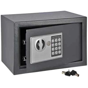 Caja Fuerte con Cierre Eléctrico 31x20x20 cm Gris Seguridad Jardín Hogar HI - Imagen 1 de 4