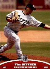 2007 Birmingham Barons Grandstand #2 Tim Bittner Wilmington Delaware DE Card