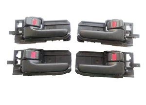 Inside Black Left Right Door Handle Fit 03-08 Toyota Corolla Hilux Pontiac 4Pcs - Picture 1 of 10