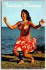 Tahitian Dancing Hawaii UNP Nana Li'i Chrome Postcard B14