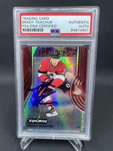 Brady Tkachuk Signed 2019-20 Upper Deck Synergy IP Auto PSA/DNA Ottawa Senators - Picture 1 of 2