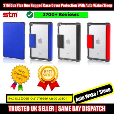 STM Dux Plus Duo Rugged Case for Apple iPad 10.2 (2021) 10.2” 9thGen A2603 A2604 - Image 1 of 4