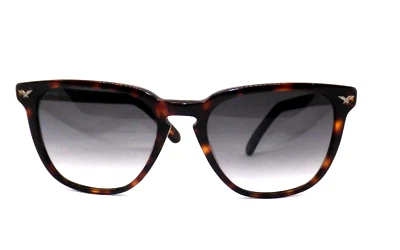 Vintage Lunettes de Soleil Homme Plastique Âge 80 Made IN Italy Brun Reportage - Photo 1/4