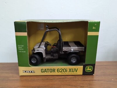 1/16 ERTL Toy John Deere Gator XUV 4X4 620i Utility Vehicle Silver - Image 1 of 4
