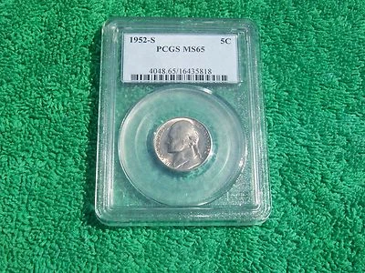 1952-S Jefferson Nickel PCGS MS-65 Business Strike          FREE US Shipping - Image 1 of 2