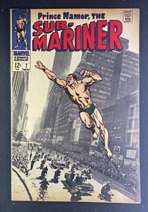 Sub-Mariner (1968) #7 en muy buen estado/fn (5.0) 1a aplicación John Buscema 1a portada fotográfica Ikthon - Imagen 1 de 2