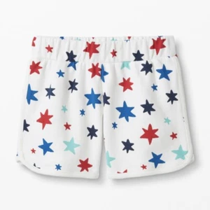 Hanna Andersson Kids White Cotton Summer Stars Shorts In French Terry size 5 - Picture 1 of 4