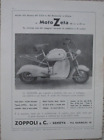 MOTO ZETA 48 60 CC SCOOTER ZOPPOLI 1949 PUBBLICITA' ADVERTISING ORIGINALE