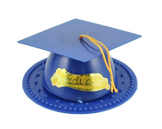 Синий выпускной колпачок с золотой кисточки торт Топпер, украшение, 2,5 «x 3,5» совершенно новый! - Изображение 1 из 1