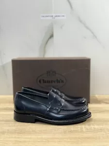 Church's Men's Black Leather Moccasins Polish Binder Shoes Size 40 - Picture 1 of 7