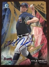 Kyle Wright Auto Signed 2017 Bowman Draft Gold Top Of The Class Box Topper 11/50