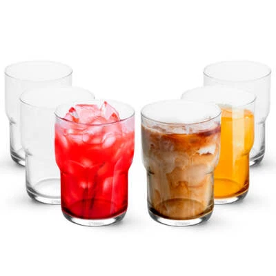 LEMONSODA Stackable Iced Coffee Glasses - Set of 6 (15oz/21oz)