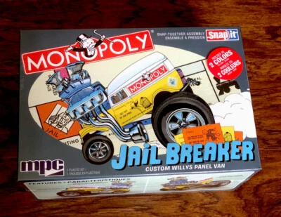 MPC MONOPOLY JAIL BREAKER CUSTOM WILLYS PANEL VAN MODEL-KIT 1/25 SCALE SEALED - Image 1 of 4