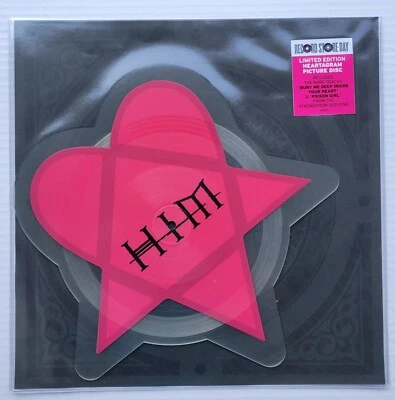 HIM Bury Me Deep Inside Your Heart USA 12" Shaped Picture Disc RSD 2024 NEW - Image 1 of 2