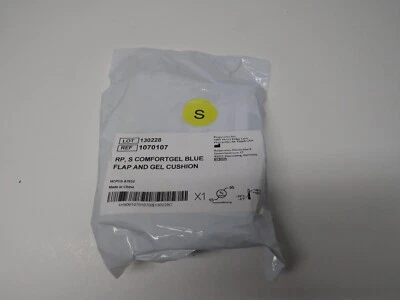 Cojín de repuesto Respironics ComfortGel azul con solapa y gel 1070107 tamaño pequeño Foto 1 de 2