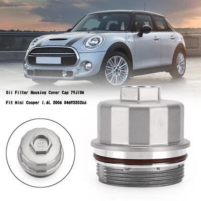 Oil Filter Housing Cover Cap 79J106 pour Mini Cooper 1.6L 2002-08 04693352AA A10 - Image 1 of 4