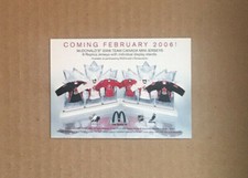 2005-06 McDonalds Team Canada Mini Jerseys Advertisement Hockey Card. 