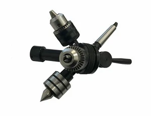 Turret MT 2 with 2 Drill Chuck, 1 Die Holder and 1 Live Centre  MT 2 Quick Index - Picture 1 of 4