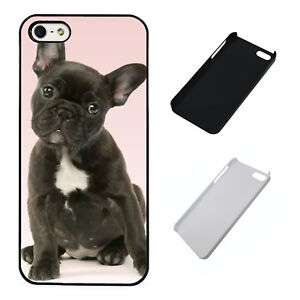 Adorable Británico Bulldog Cachorro Teléfono Estuche Cubierta se adapta iPhone Negro 