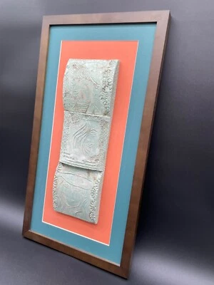 Framed Wall Art Pottery Handmade (10” X 20”) at ClayByKirt small studio - Image 1 of 3