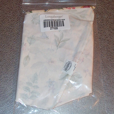 Longaberger Botanical Fields BOOK KEEPER Basket Liner ~Made in USA~ Ships FREE!! Cover