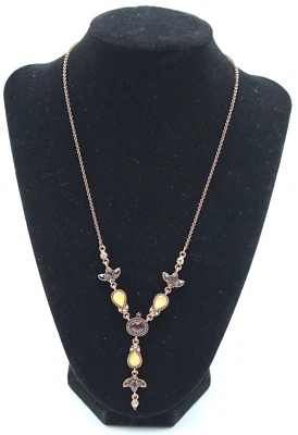 Collar Marca 1928 16" Ajustable Gota en Y Madreperla/Tono Cobre NUEVO/NUEVO CON ETIQUETAS Foto 1 de 4