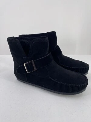 Rebel By Zigi мокасины ботинок лодыжки загрузки черный женщин 10 искусственной замши плоский - Изображение 1 из 4