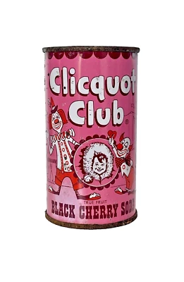 Tapa plana Clicquot Club BLACK CHERRY Soda - Pre-zip 1954 Foto 1 de 4