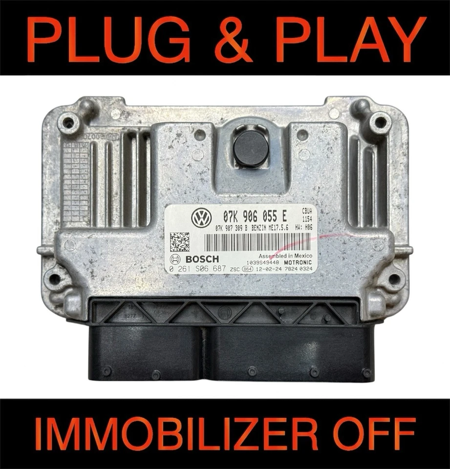 Volkswagen Beetle 2012 motor 2,5 L computador ecu ecm pcm 07k906055e programado Foto 1 de 4