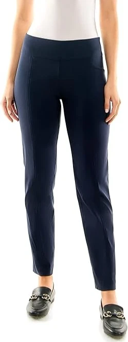 Women's Zac & Rachel Pull-on Slim Leg Pants Navy or Black 10PS MSRP $60 - Image 1 of 1