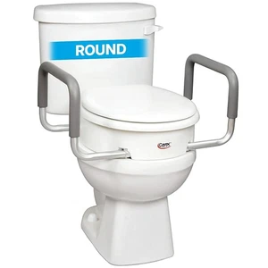 Carex 3,5 Zoll Toilettensitzerhöhung mit Armen, runde Toilettensitzerhöhung, 300 Pfund - Bild 1 von 1