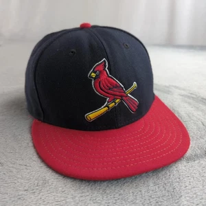St. Louis Cardinals Hat Cap Fitted Mens 7 1/8 Navy Red MLB Baseball New Era - Picture 1 of 9