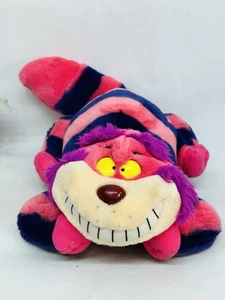 Vintage Cheshire Cat Plush Alice in Wonderland Pink Purple Striped Disney 18” - Picture 1 of 4