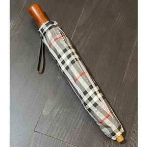 Burberry Folding Umbrella Gray Nova Check Pattern Made In Japan Men umbrella Acc - Picture 1 of 11