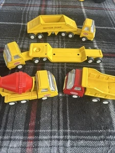 Four vintage miniature Tonka trucks late 1960s early 1970s pressed steel - Picture 1 of 17