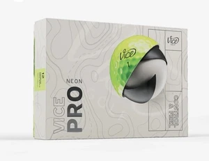 Vice Pro Plus Golf Balls 3 Balls, Neon Lime - Picture 1 of 4