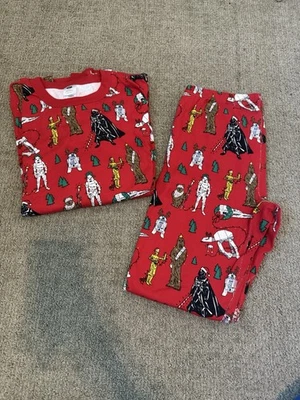 Hanna Andersson Star Wars Christmas Holiday Pajama Set Red Cotton  SZ L Organic - Image 1 of 3