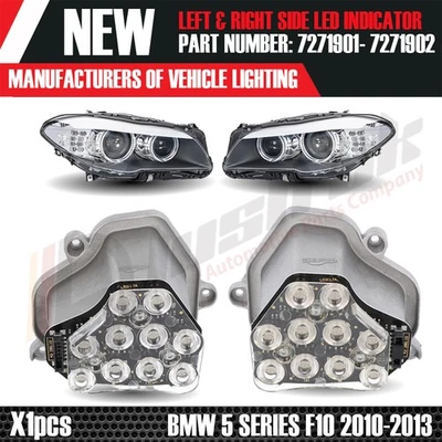 BMW 5 Series F10 F11 Headlight LED Indicator Module Left or Right 63117271901 - Image 1 of 4