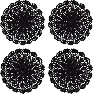 Crochet Doilies Handmade round Cotton Lace Table Placemats Knitted Tablecloth, S - Picture 1 of 12