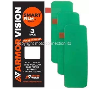 ARMA VISION Smart Film Lens Protector Strips 50mm - Pack of 3 MX ENDURO OFF-ROAD - Picture 1 of 4