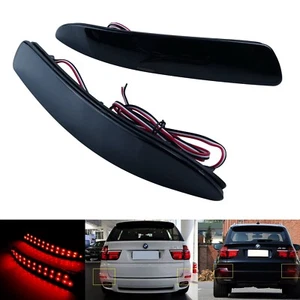 2x Smoked Lens LED Rear Bumper Reflector Stop Brake Lights For 07-13 BMW E70 X5 - Bild 1 von 23