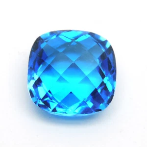 13,5x8,5mm Natur Schweizer Blau Topas Edelstein 15,00 ct kariert geschnitten Edelstein - Bild 1 von 6