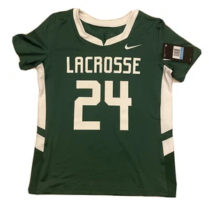 Nike Untouchable Speed Lacrosse Jersey Shirt Youth Girl M Green White AH3202 - Picture 1 of 6