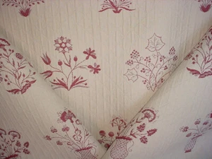 19-3/4Y Kravet 21707 Persimmon Beige Floral Vase Drapery Upholstery Fabric - Picture 1 of 4