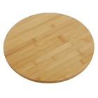 Bamboo Lazy Susan Turntable, Rotating Cake Decorating Table Serving Plate, 33cm