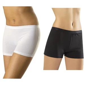 3-6 Pack Damen Boxershorts Lange Unterhosen Weiß Schwarz Baumwolle K-40 - Bild 1 von 5