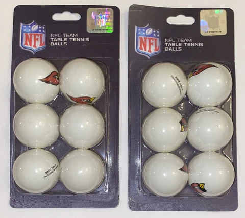 FRANKLIN NFL Licensed TABLE TENNIS BEER PONG BALLS Lot of 2 6-Packs ARIZONA Cover