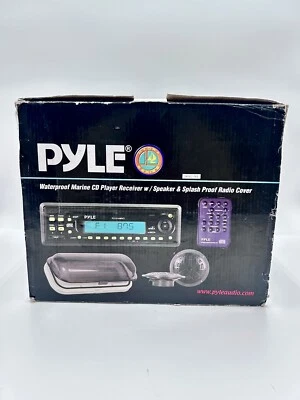 Pyle Waterproof Marine CD Player Tuner Radio PLCD14MRKT W Remote Speakers NOS - Image 1 of 4