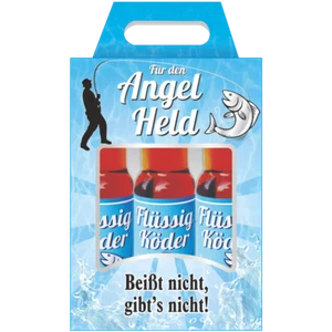 3er Box Angelheld Kräuterlikör Schnaps | Bester Angler Petri Heil Scherzartikel - Bild 1 von 4