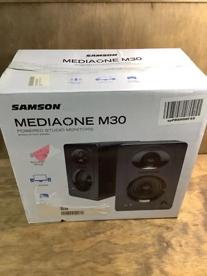 Monitores de estudio alimentados Samson Technologies MediaOne M30 - negros Foto 1 de 4